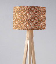Load image into Gallery viewer, Brown Retro 1970&#39;s Circles Design Lampshade, Ceiling or Table Lamp Shade - Shadow bright
