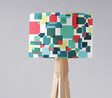 Load image into Gallery viewer, Green and Red Colour Block Lampshade, Ceiling or Table Lamp Shade - Shadow bright
