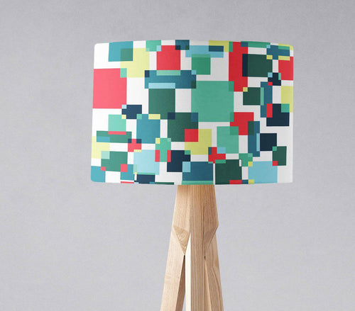 Green and Red Colour Block Lampshade, Ceiling or Table Lamp Shade - Shadow bright