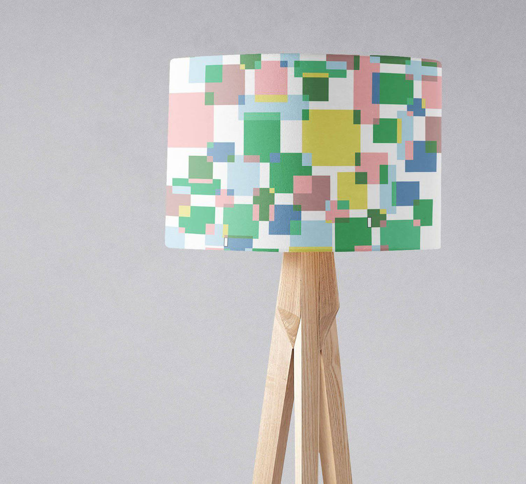 Green and Pink Colour Block Lampshade, Ceiling or Table Lamp Shade - Shadow bright