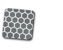 Load image into Gallery viewer, Grey Coasters with a White Hexagon Design, Table Decor Drinks Mat - Shadow bright
