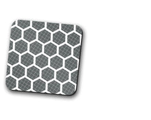 Load image into Gallery viewer, Grey Coasters with a White Hexagon Design, Table Decor Drinks Mat - Shadow bright
