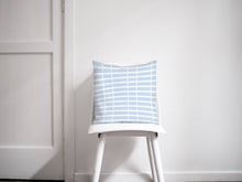 Load image into Gallery viewer, Pale Blue Cushions with a White Stripe Design, Throw Pillow - Shadow bright
