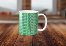 Load image into Gallery viewer, Green Retro 70&#39;s Design Mug, Tea or Coffee Cup - Shadow bright
