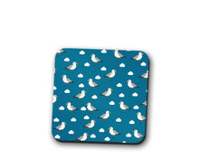 Load image into Gallery viewer, Dark Blue Coasters with a Seagulls Design, Table Decor Drinks Mat - Shadow bright
