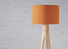 Load image into Gallery viewer, Dark Orange Lampshade with a White Geometric Design, Ceiling or Table Lamp Shade - Shadow bright
