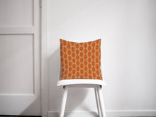Load image into Gallery viewer, Orange Cushion with a Geometric Squares Design, Throw Pillow - Shadow bright
