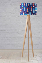 Load image into Gallery viewer, Dark Blue Lampshade with a Lighthouse Design, Ceiling or Table Lamp Shade - Shadow bright
