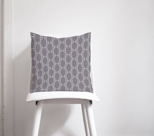Load image into Gallery viewer, Grey Cushion with a Geometric Squares Design, Throw Pillow - Shadow bright
