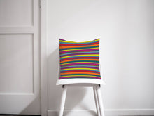 Load image into Gallery viewer, Rainbow Striped Design Cushion, Throw Pillow - Shadow bright
