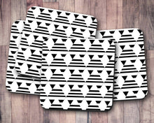Load image into Gallery viewer, Black and White Geometric Design Coaster, Table Decor Drinks Mat - Shadow bright

