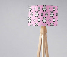 Load image into Gallery viewer, Pink Lampshade with Panda Design, Ceiling or Table Lamp Shade - Shadow bright
