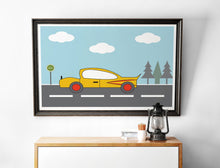 Load image into Gallery viewer, Yellow Car Wall Art, Poster Print - Shadow bright
