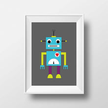 Load image into Gallery viewer, Set of 3 Robot Prints Wall Art, Poster, Print - Shadow bright
