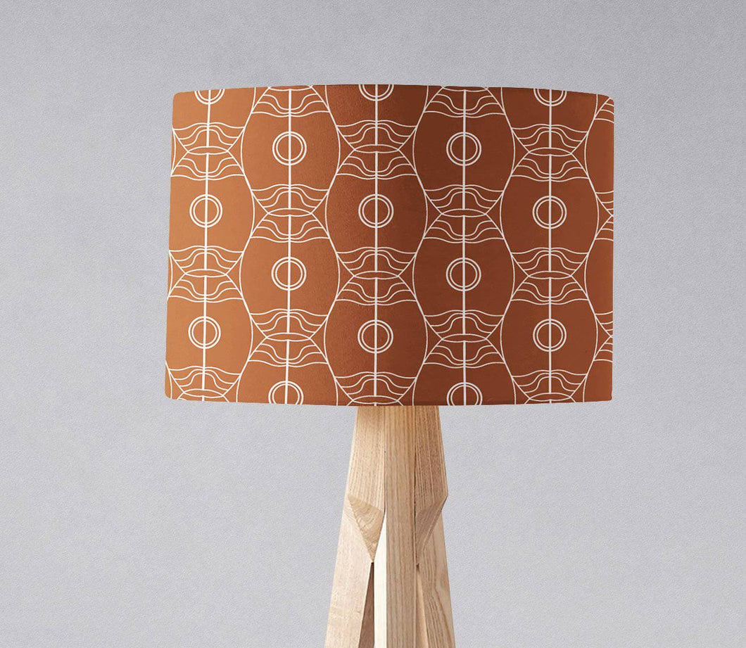 Brown Art Nouveau Design Lampshade, Ceiling  or Table Lamp Shade - Shadow bright
