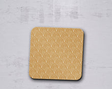 Load image into Gallery viewer, Gold and White Contemporary Design Coasters, Table Decor Drinks Mat - Shadow bright
